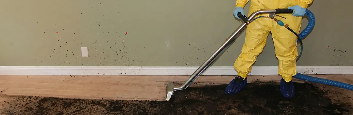 sewage removal service performing deep cleaning and extraction of sewage from an indoor area in Baton Rouge, LA